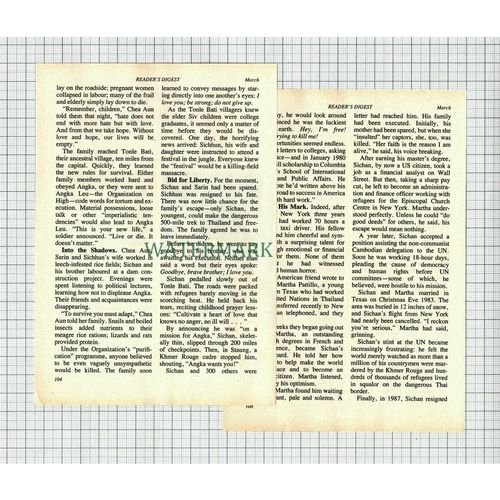 (6216) Sichon Siv Cambodia White House America - 1991 Article