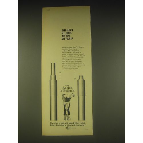 1962 Accles & Pollock Ad - This Jack's all right, but how are yours?