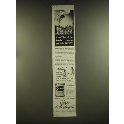 1939 Cocomalt Drink Ad - If she flies off the handle.. Maybe she lacks energy