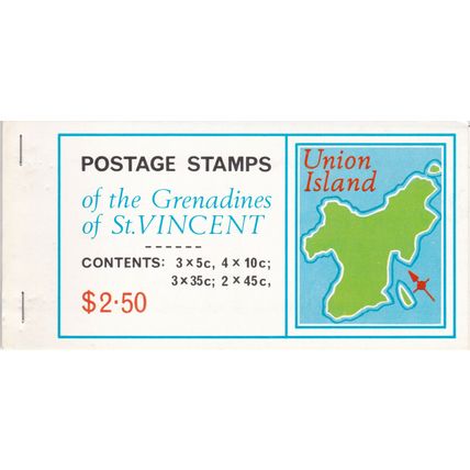 Union Island Stamp Booklet St Vincent & Grenadines 1976 mint VGC
