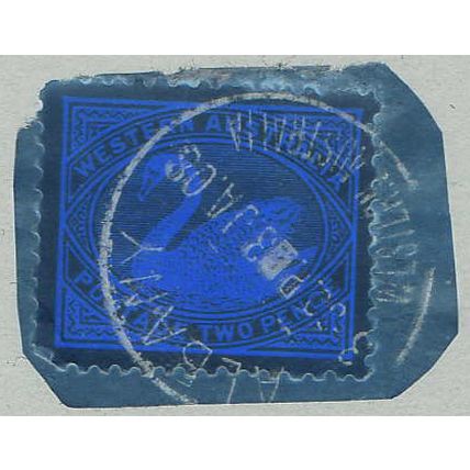 Western Australia 2d Yellow Swan postmarked ALBANY 3 JA 1908