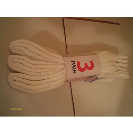 Donald Trump CREW Socks 2020 WHITE 90% COTTON 10% POLY size 10-13 NEW 3 Pair