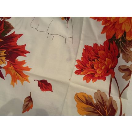 Autumn Foliage Leaves Applique Fabric Panel Material VIP Cranston 1990's