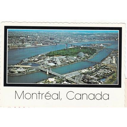 Montreal St Helens Island Canada Postcard 1986 used VGC