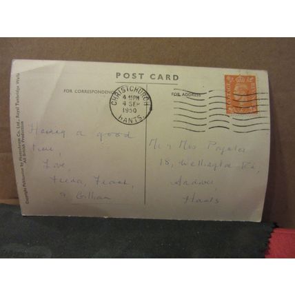PINE WALK, THE ANCHORAGE, , MUDEFORD, HAMPSHIRE, used vintage postcard 1950 pm =
