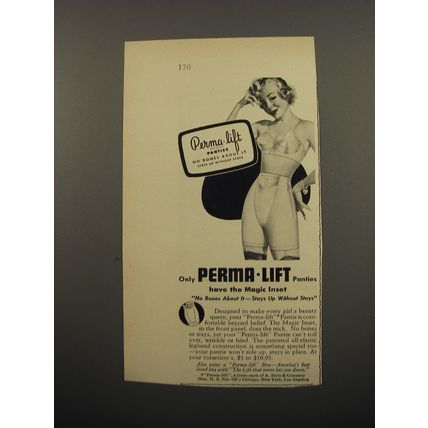1950 Perma-Lift Panties Ad - Only Perma-Lift Panties have the magic inset