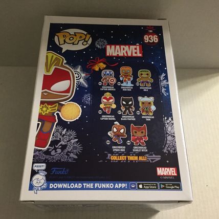 NEW Marvel Gingerbread Captain Marvel Funko Pop Figure #936