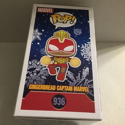 NEW Marvel Gingerbread Captain Marvel Funko Pop Figure #936
