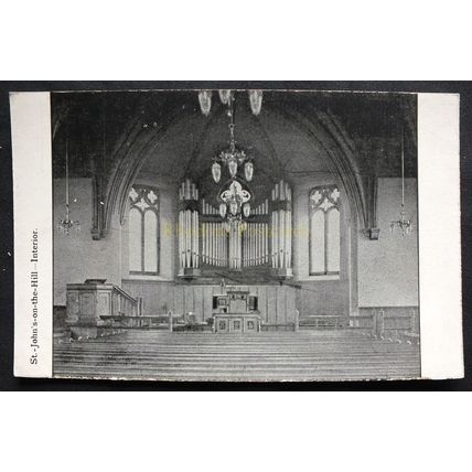Church Postcard - St Johns On The Hill Church - Interior View - Church Organ