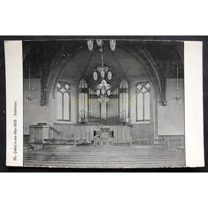 Church Postcard - St Johns On The Hill Church - Interior View - Church Organ