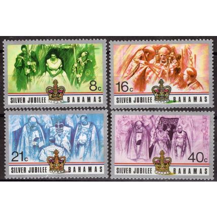 ZAYIX Bahamas 402-405 MNH Silver Jubilee Queen Elizabeth II 071823S188