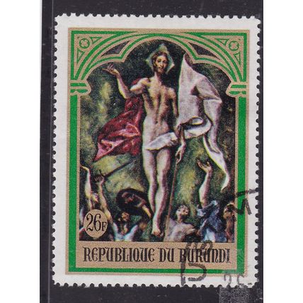 Burundi 1969 Christ Resurrection 26f CTO SG 437 VGC Usumbara cancel