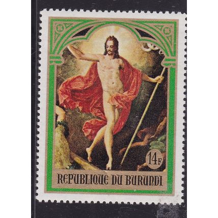 Burundi 1969 Christ Resurrection 14f Mint hung SG 435 VGC