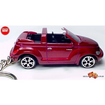 RARE KEY CHAIN CHERRY RED CHRYSLER PT CRUISER CONVERTIBLE GREAT GIFT or DIORAMA