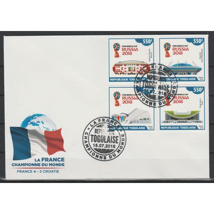 Togo 2018 FDC SPECIAL "FRANCE CHAMPION" FIFA Coupe Monde Russie Football