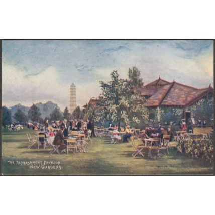 The Refreshment Pavilion, Kew Gardens, Surrey, c1905-10 - Gale & Polden Postcard