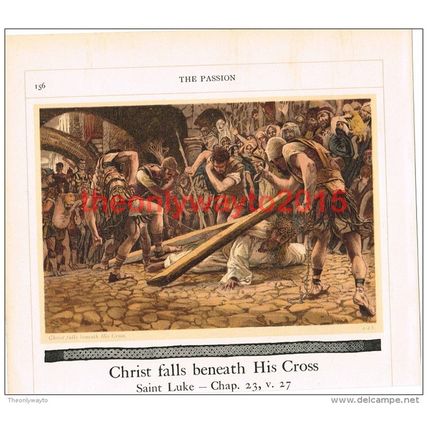 Christ Falls Beneath His Cross, J J Tissot, Book Illustration (Print), c1897