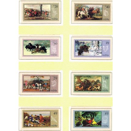 Poland. 1968. Michel # 1890 / 97. Hunt Paintings