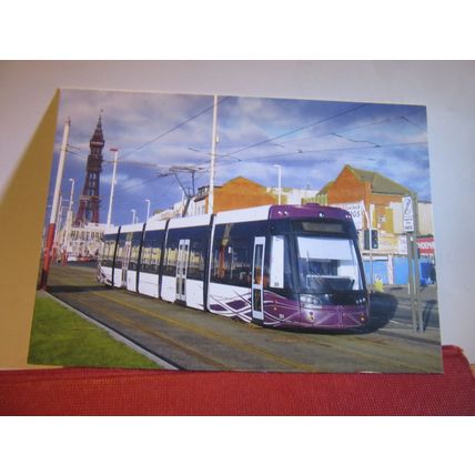 NEW TRAM CARS, FOXHALL, BLACKPOOL, LANCASHIRE unused postcard dated 2011 =