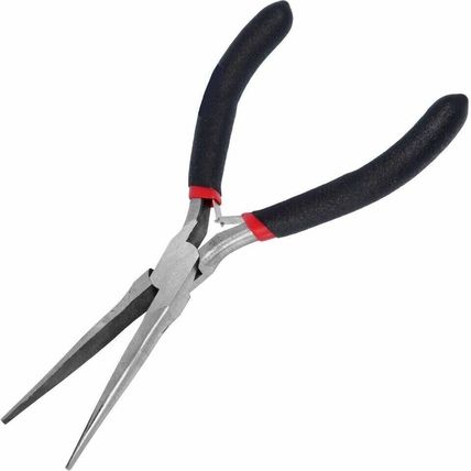 MINI PROCISION LONG NEEDLE NOSE PLIERS SPRUNG GRIP HANDLE HOBBY CRAFT JEWELLERY