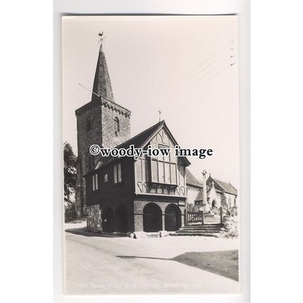 h1013 - Town Hall & Church , Brading , Isle of Wight - postcard plain back