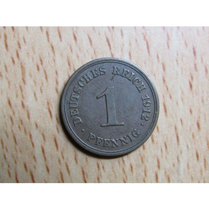 1912e 1 Pfennig Germany Empire Coin