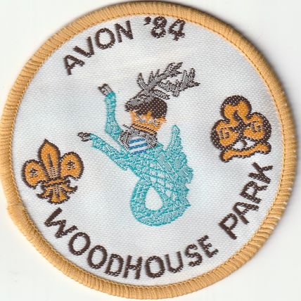 Scout Badge UK Jamboree - Avon 1984 Woodhouse Park (J1)