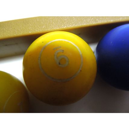 Vintage 1972 Milton Bradley Pivot Pool Tabletop Pieces 11 balls & rack