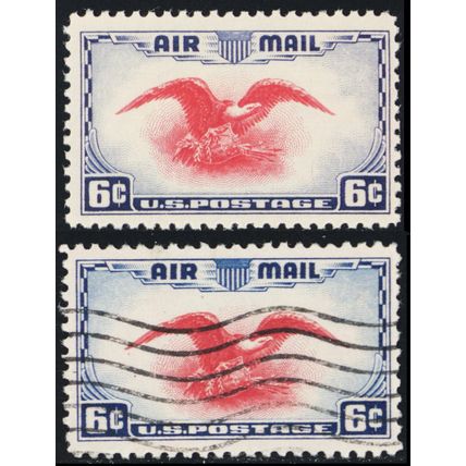 C23c, Mint VF NH 6¢ Ultramarine & Carmine - With PSE Certificate * Stuart Katz
