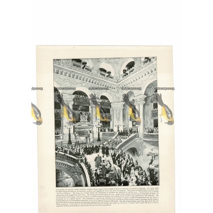 Interior, Grand Opera House, Paris, France, Book Illustration (Print), 1899