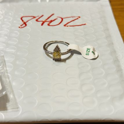 NIB Bomb Party Sz8 BP Ring RBP5536 Regal Arrow Lemon CZ Rhodium Pl