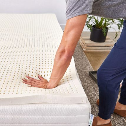 Pure Green Natural Latex Mattress Topper - Soft - 3 Inch - Queen Size (GOLS Cert