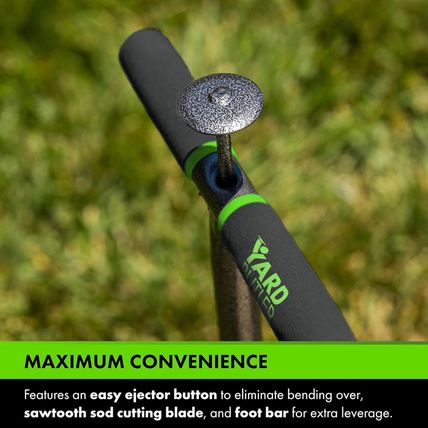 Yard Butler Sod Plugger Turf Cutter and Grass Plug Tool for Zoysia, St. Augustin