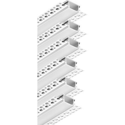 6Pack 6.6FT/2 Meter Plaster in LED Channel,Drywall LED Strip Light Channel,Triml