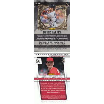 BRYCE HARPER & STEPHEN STRASBURG AUTO 2018/13 WASHINGTON NATIONALS WORLD CHAMPS