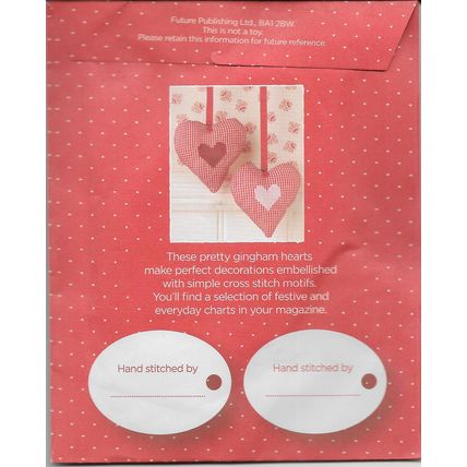 Gingham Heart Cross Stitch Craft Kit Future Publishing from England Unopened
