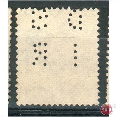 GB stamps 1937-47 KGV1 - 6d purple SG470 perfin - 1