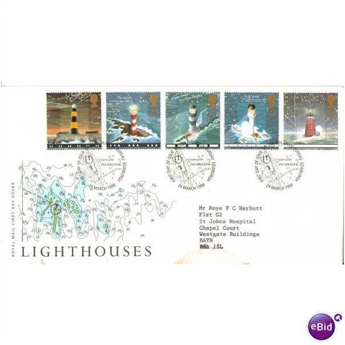 GREAT BRITAIN 1998 LIGHTHOUSES FIRST DAY COVER SPECIAL EDINBURGH CANCEL