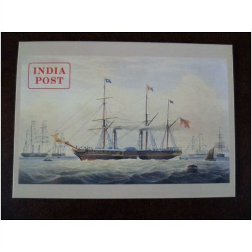 India Post 1991 National Postal Musuem SS40 Postcard Ship SS Hindostan mail