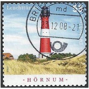 Germany (BRD) SG 3551: Hornum Lighthouse, booklet stamp, die-cut perf. 11.