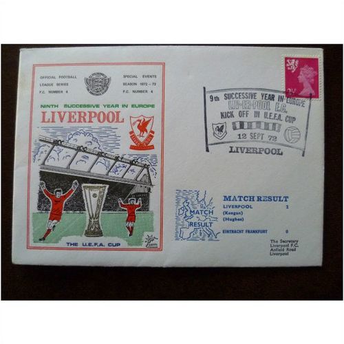 1972 Liverpool v Eintracht Frankfurt Dawn Football Cover No 4 UEFA Cup Keegan