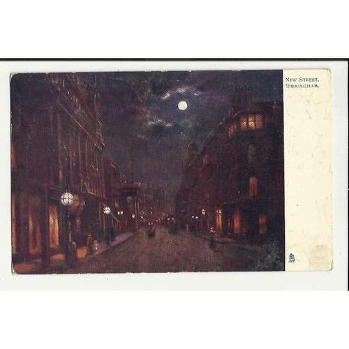1452 BIRMINGHAM New Street Tuck Oilette Postcard