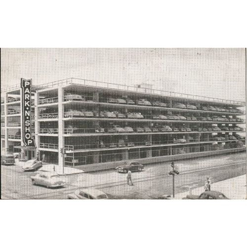 USA Postcard c1950's - Park 'N Shop - Dowtown Tampa, Florida