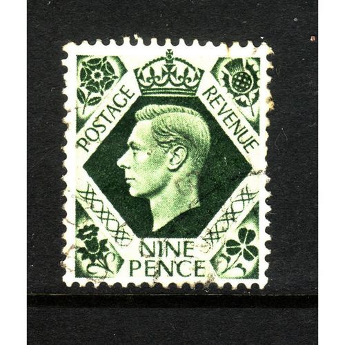 GREAT BRITAIN 1937 SG 473 9d DEEP OLIVE GREEN FINE USED