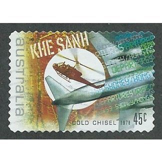AUS 2001 45c (S/A) 'ROCK & POP -KHE SANH' 'FINE USED (EBID38-424)