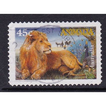 AUSTRALIA 1996 45c ANIMALIA LION USED SG1630 #2