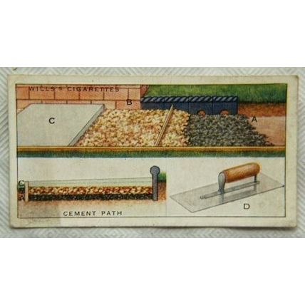 1936 Wills Household Hints 30 Cement Path