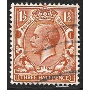 1912 -1913 King George V - 1½d reddish brown Used C5
