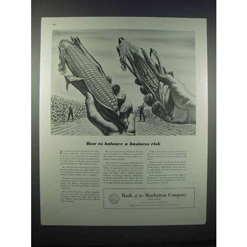 1946 Bank of the the Manhattan Company Ad - A Risk