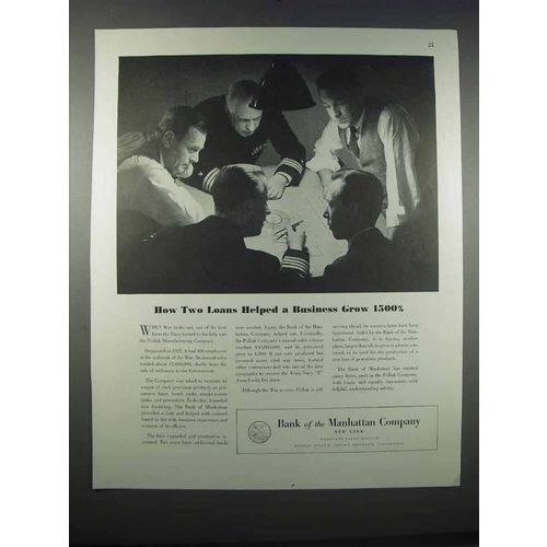 1946 Bank of the the Manhattan Company Ad - Two Loans